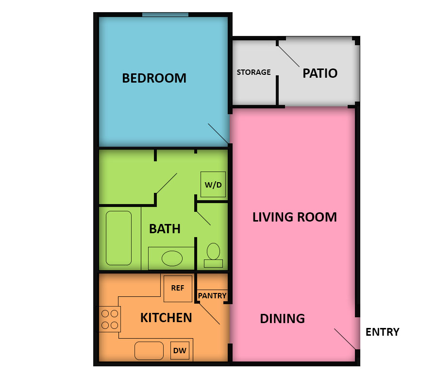 This image is the visual schematic representation of 1330 Reno Ave. in Ciel Apartments.