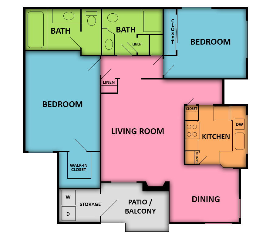 1425 Hacienda schematic image of Ciel Apartments This image is the visual schematic representation of 1425 Hacienda in Ciel Apartments.